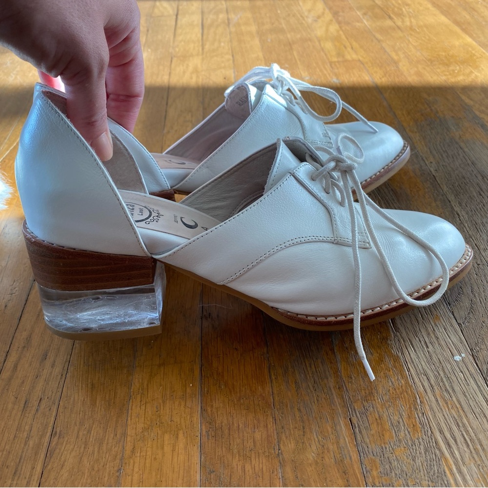 Jeffrey Campbell Clear Heel Lace Up Shoe